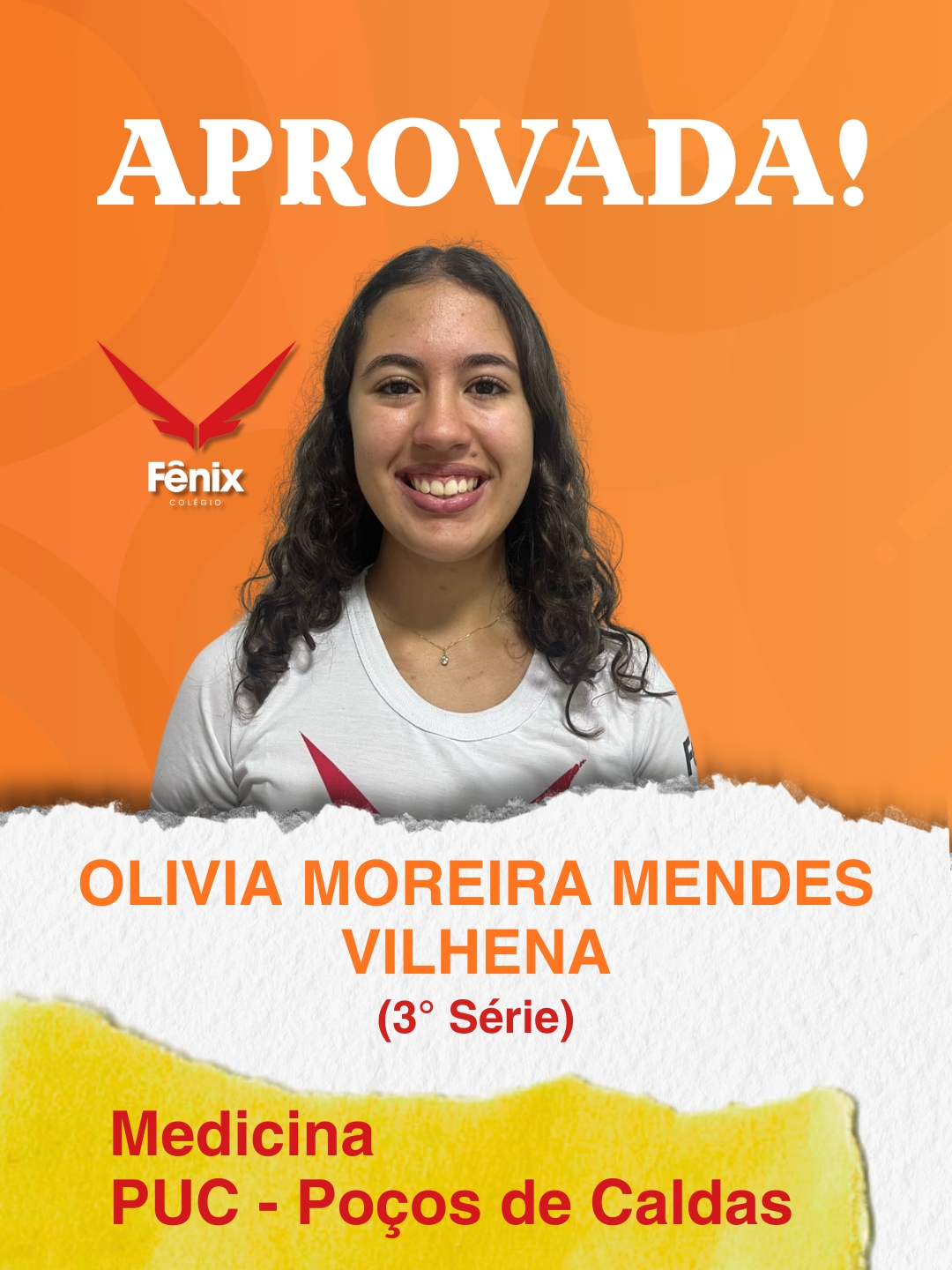 Eduarda Silva Alves [3º Ensino Médio] - Medicina - Universidade Federal de São João Del Rei UFSJ - Colêgio Fênix Pouso Alegre