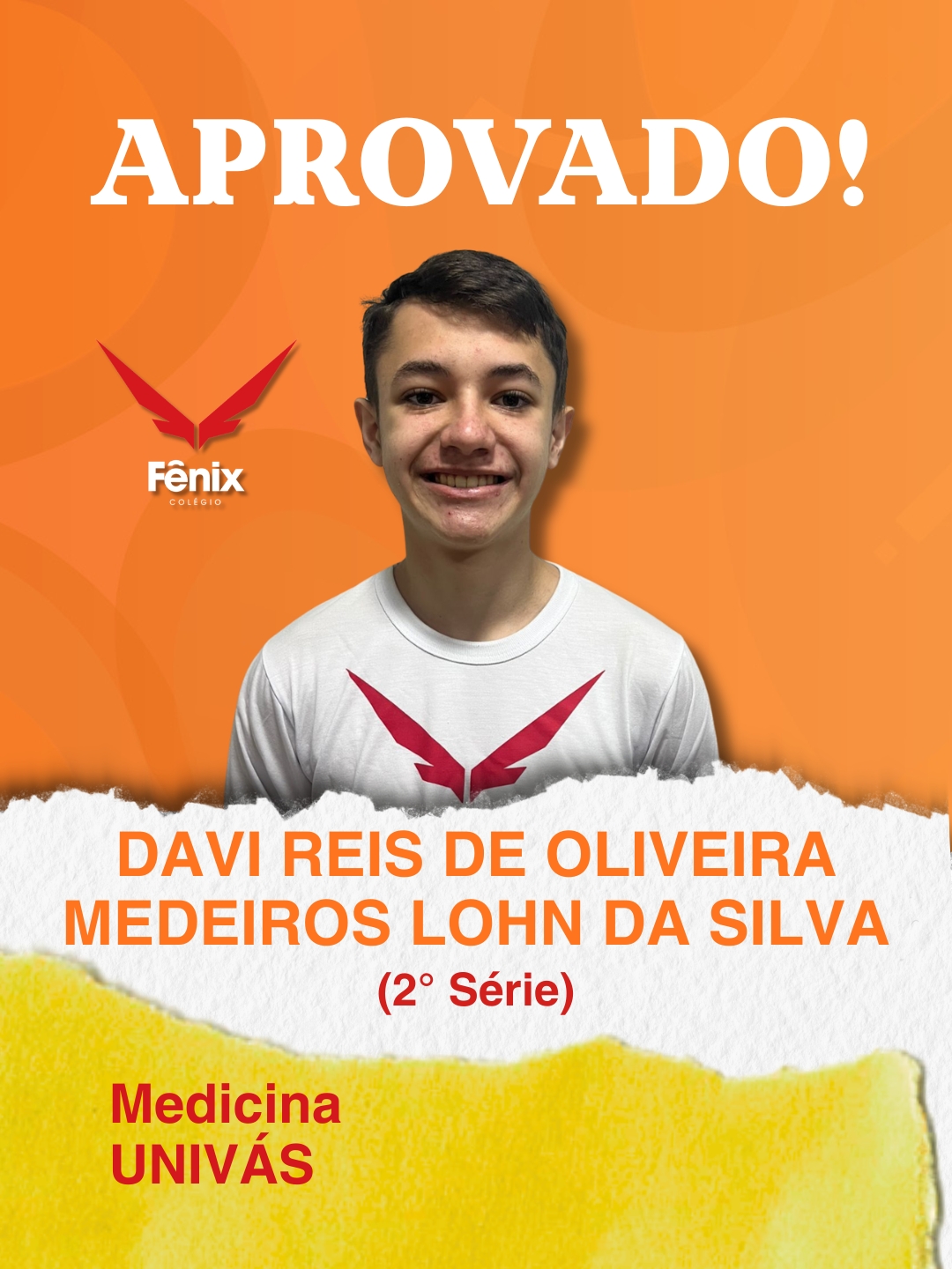 Eduarda Silva Alves [3º Ensino Médio] - Medicina - Universidade Federal de São João Del Rei UFSJ - Colêgio Fênix Pouso Alegre