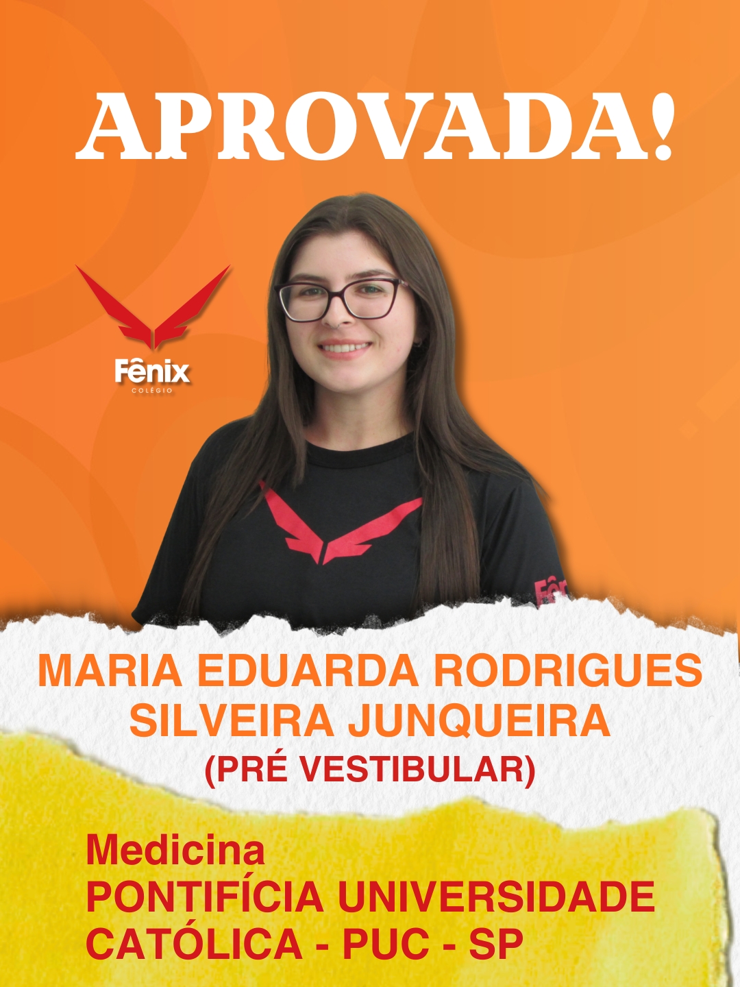 Eduarda Silva Alves [3º Ensino Médio] - Medicina - Universidade Federal de São João Del Rei UFSJ - Colêgio Fênix Pouso Alegre