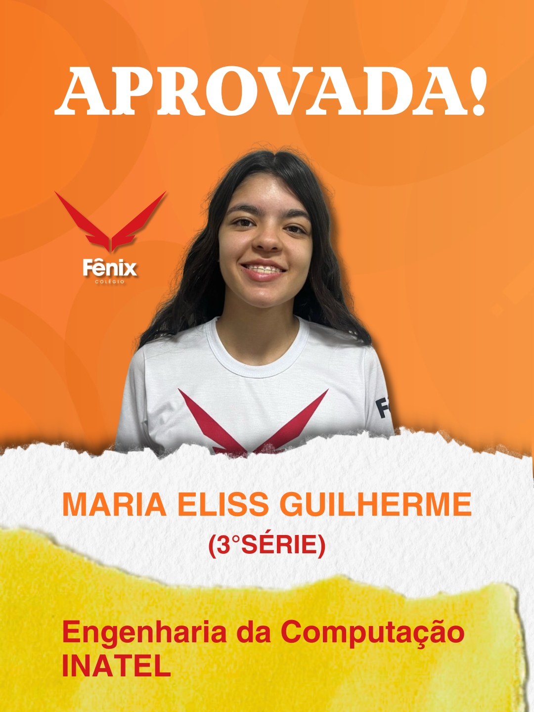 Eduarda Silva Alves [3º Ensino Médio] - Medicina - Universidade Federal de São João Del Rei UFSJ - Colêgio Fênix Pouso Alegre