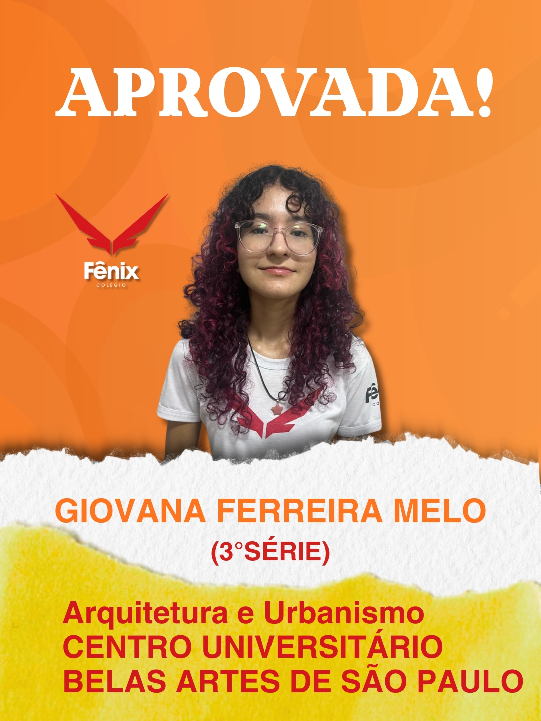 Eduarda Silva Alves [3º Ensino Médio] - Medicina - Universidade Federal de São João Del Rei UFSJ - Colêgio Fênix Pouso Alegre